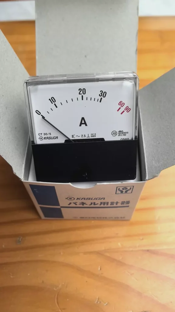 Kasuga Electric QS60 AS 305N 0-30-90A CT 30/5A Ammeter thumbnail