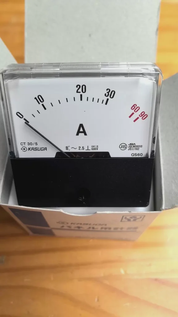 Kasuga Electric QS60 AS 305N 0-30-90A CT 30/5A Ammeter thumbnail