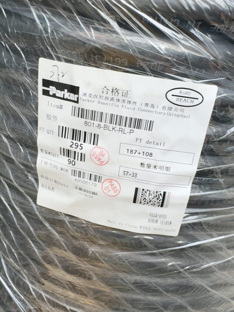 Parker 801-8-BLK-RL-P Hydraulic Hose