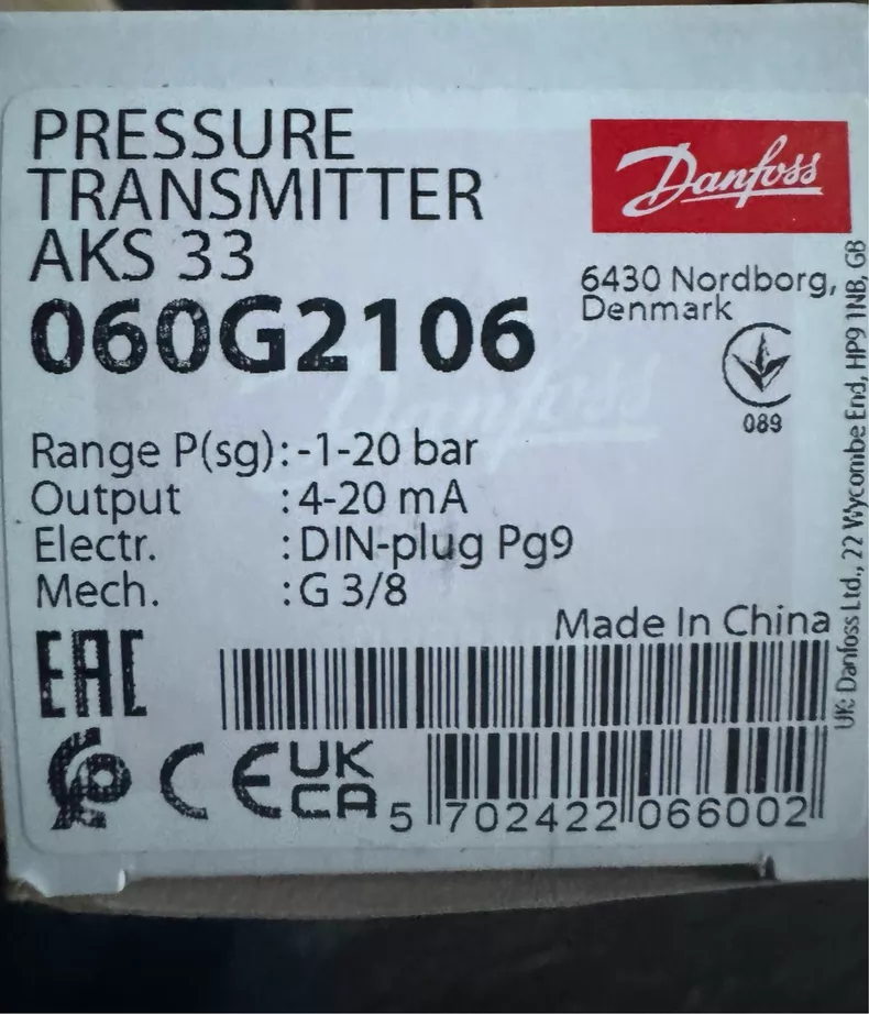 Danfoss 060G2106 Transmitter