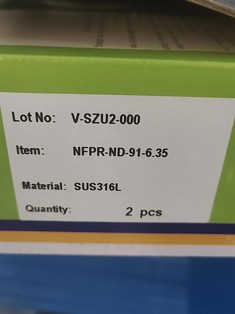 Fujikin NFPR-ND-91-6.35 Diaphragm Valve