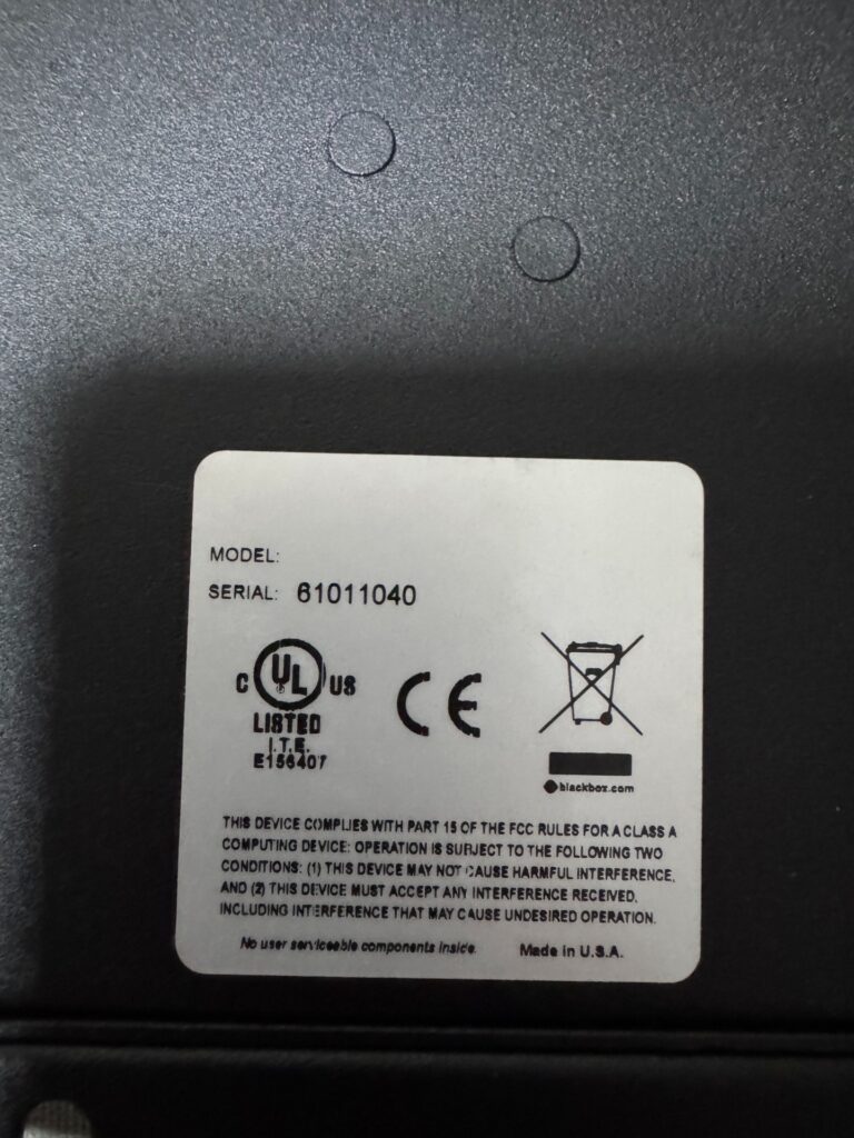 Black Box LB99 Network Switch