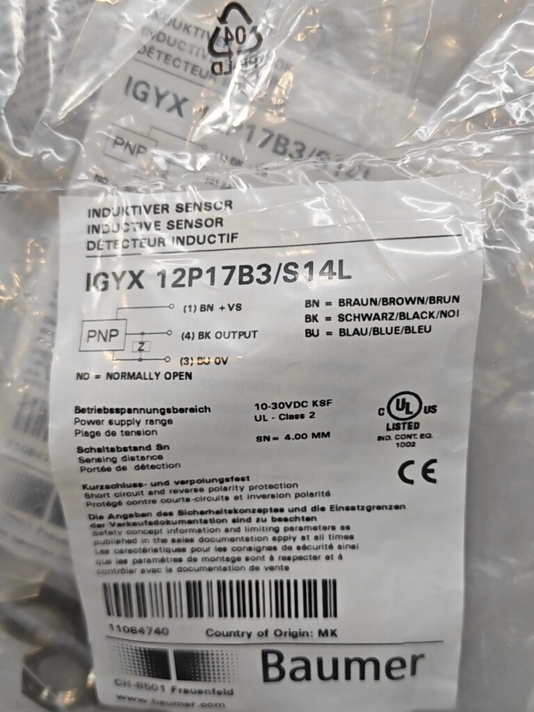 Baumer 12P17B3/S14L Proximity Sensor thumbnail