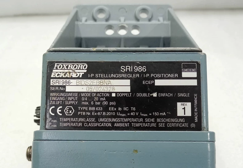 Foxboro Eckardt SRI986 Valve thumbnail