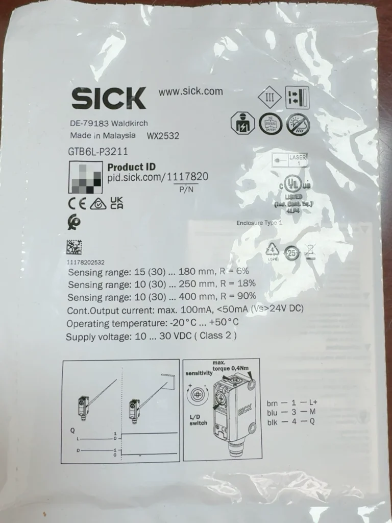 SICK GTB6L-P3211 Photoelectric Sensor