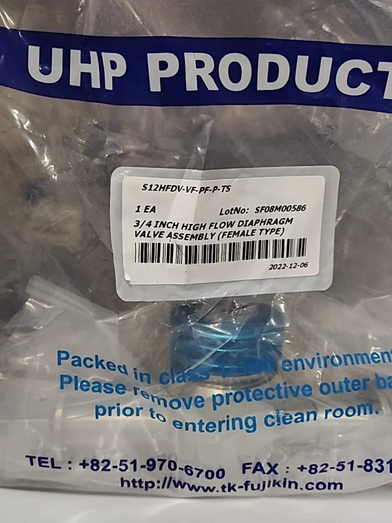 Fujikin S12HFDV-VF-PF-P-TS Diaphragm Valve