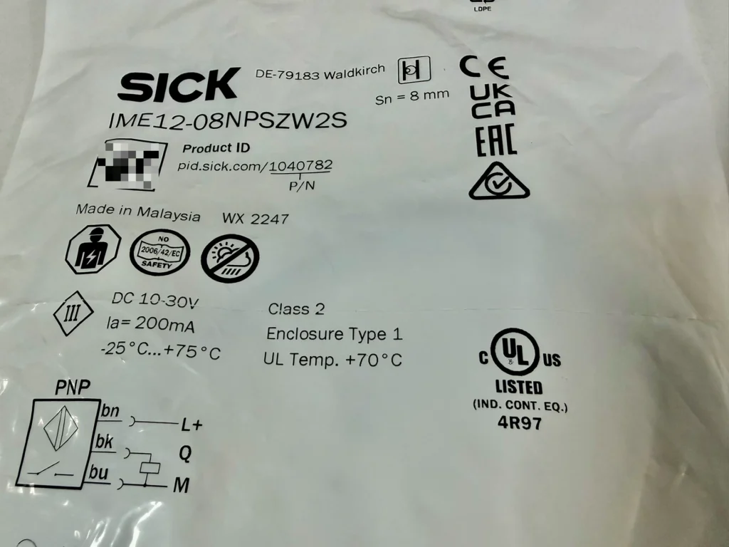 SICK IME12-08NPSZWZS Proximity Sensor