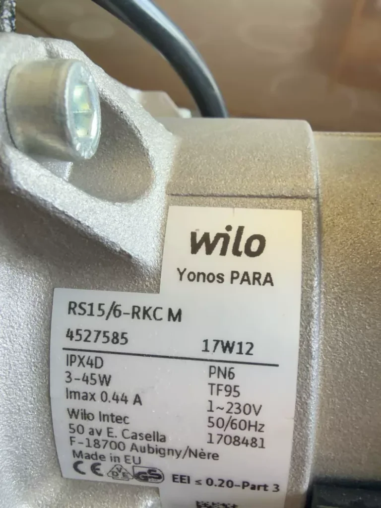 WILO RS15/6-RKC Water Pump
