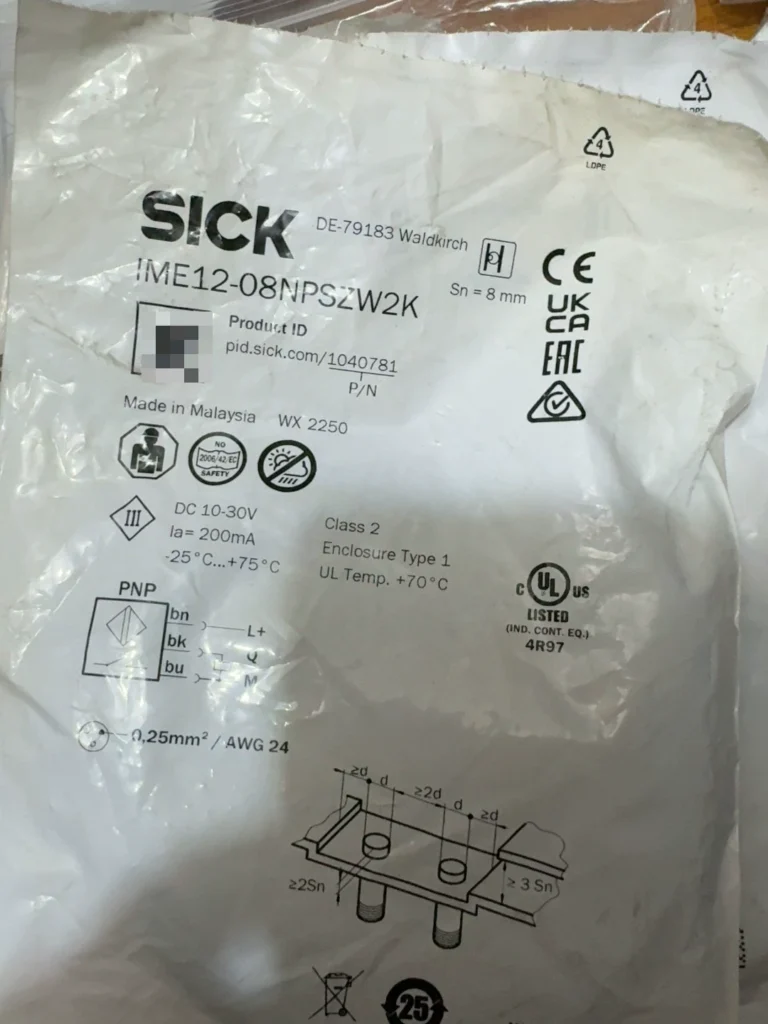 SICK IME12-08NPSZW2K Proximity Sensor