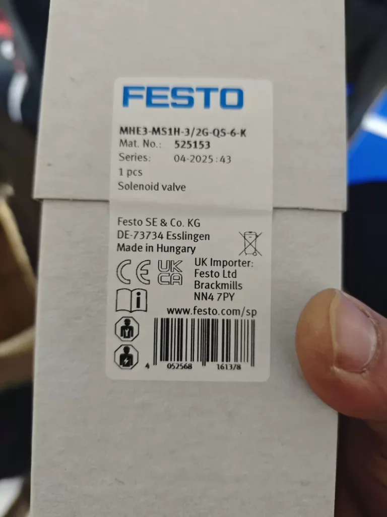 Festo Solenoid Valve MHE3-MS1H-3/2G-QS-6-K