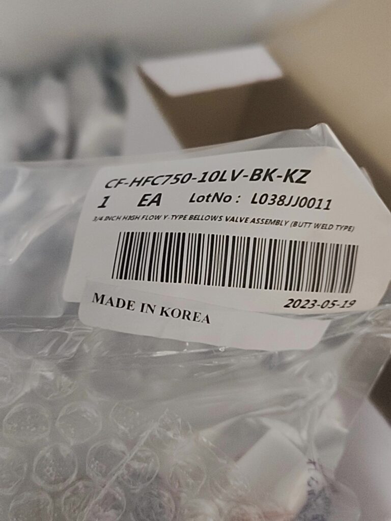 Fujikin CF-HFC750-10LV-BK-KZ Valve thumbnail