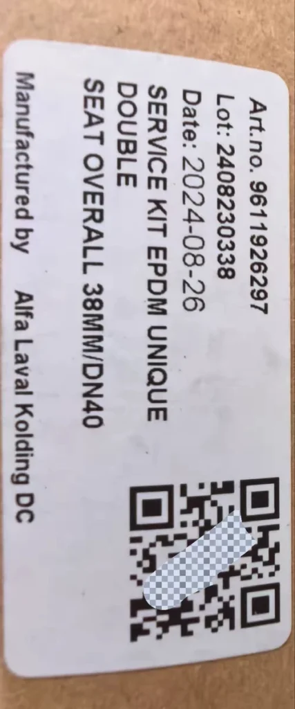 Alfa Laval 9611926297 Seal Kit