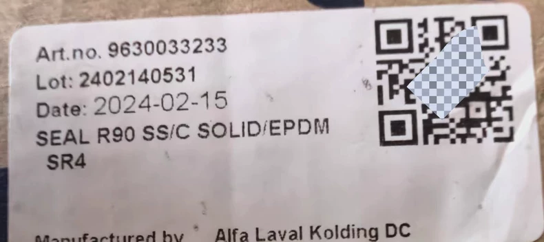 Alfa Laval 9630033233 Seal