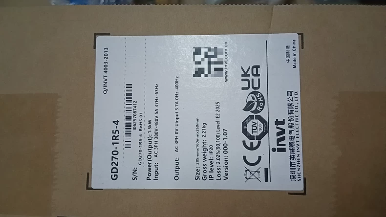 INVT GD270-1R5-4 Variable Frequency Drive