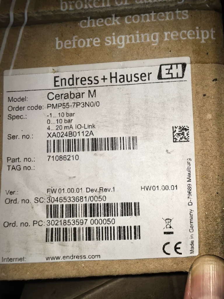Endress+Hauser PMP55-7P3N0/0 Transmitter thumbnail