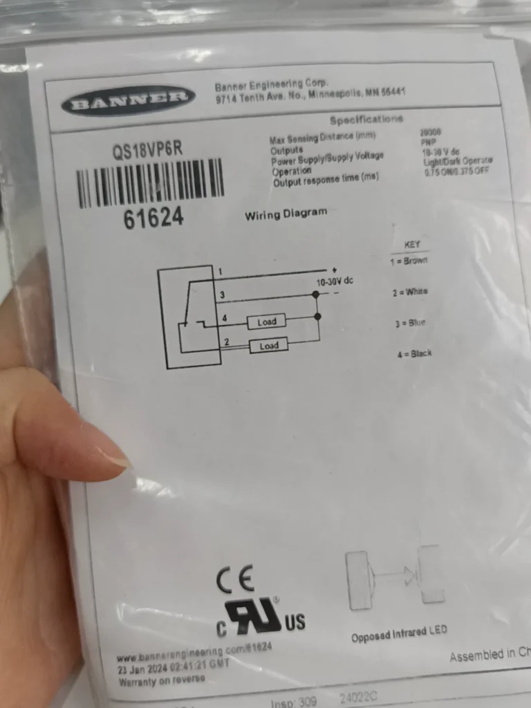 Banner Engineering QS18VP6R Photoelectric Sensor