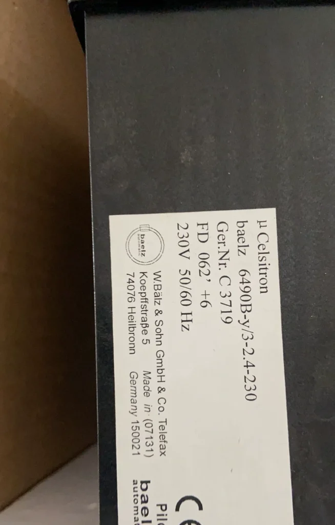 Baelz 6490B-Y/3-2.4-230 Temperature Controller thumbnail