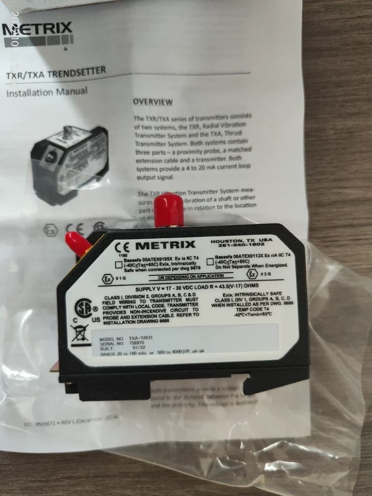 Metrix TXA-72931 Vibration Sensor thumbnail