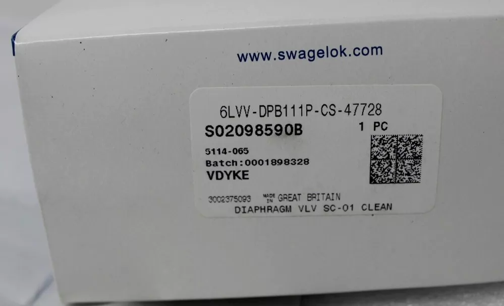 Swagelok 6LVV-DPB111P-CS-47728 Valve