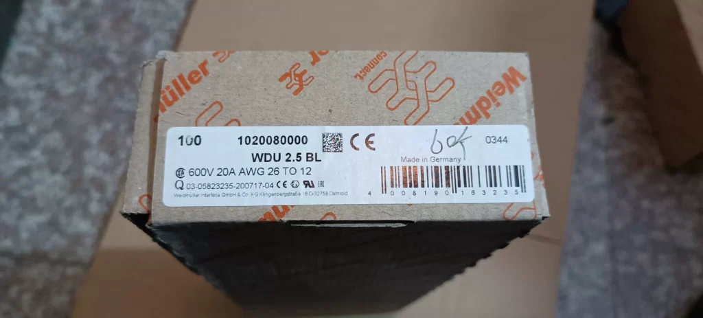Weidmuller WDU2.5BL Terminal Block