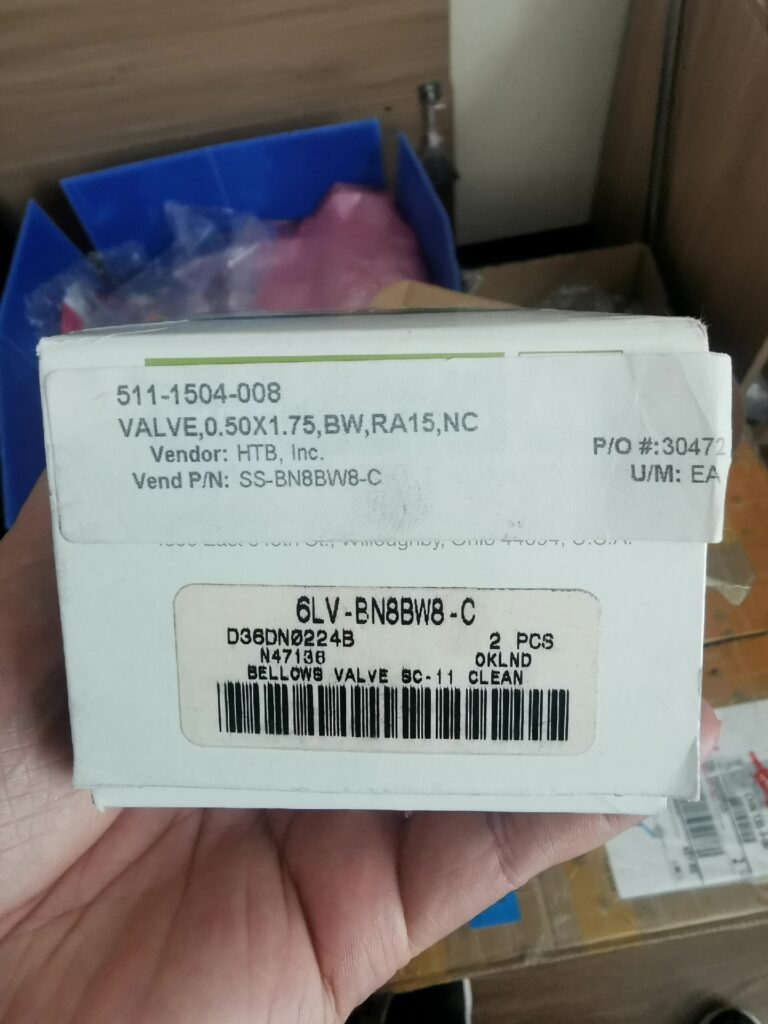 Swagelok 6LV-BN8BW8-C High-Purity Process Valve