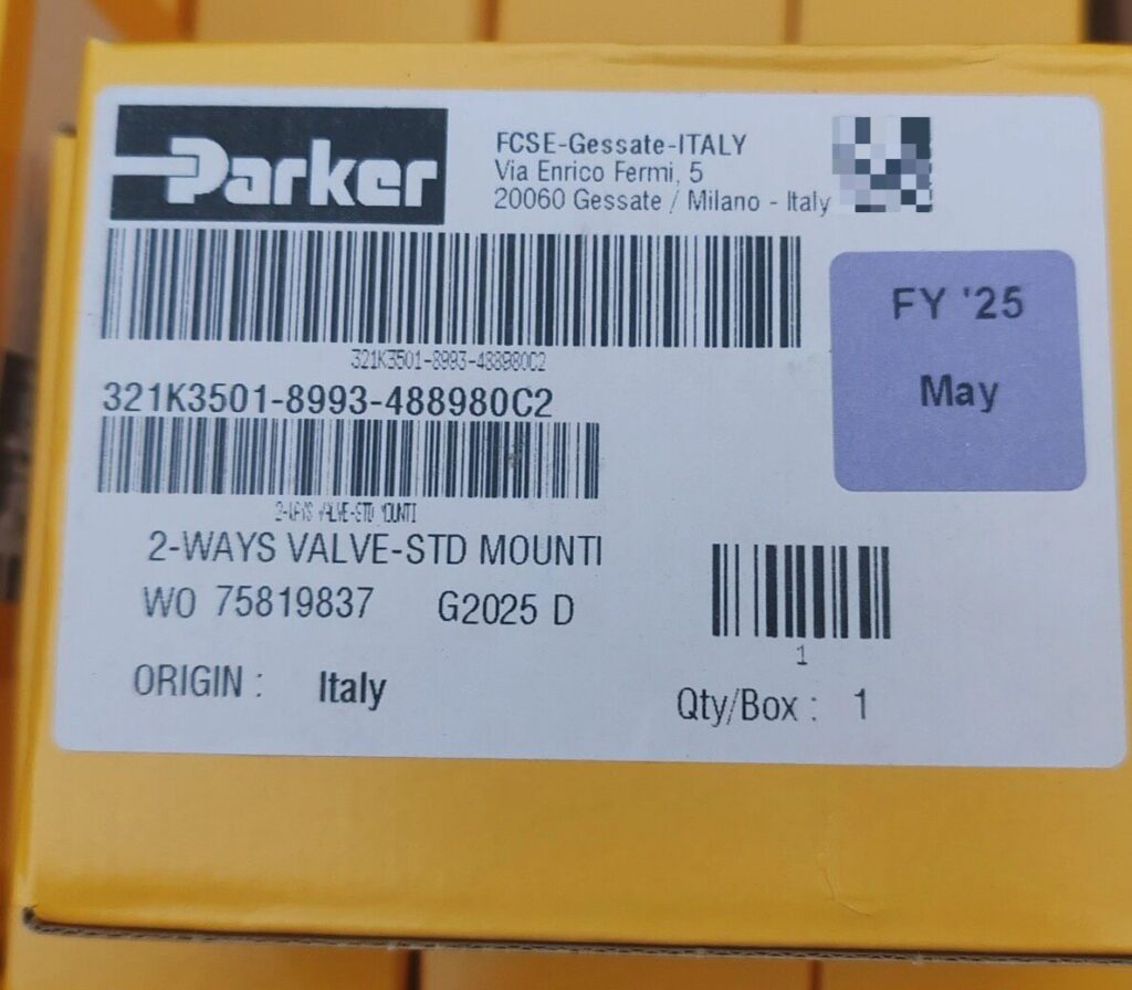 Parker 321K3501-8993-488980C2 Pneumatic Valve
