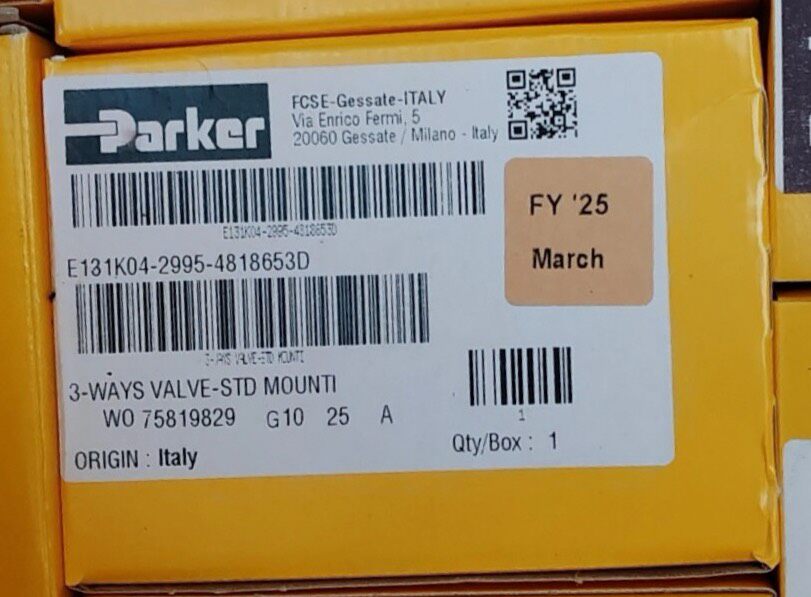 Parker E131K04-2995-4818653D Pneumatic Valve