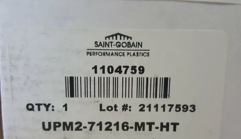 Saint-Gobain UPM2-71216-MT-HT High-Purity Process Valve