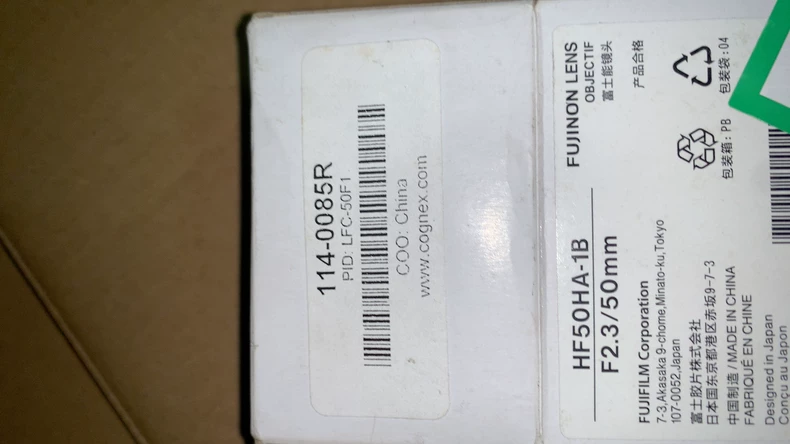 Fujifilm HF50HA-1B Industrial Lens thumbnail