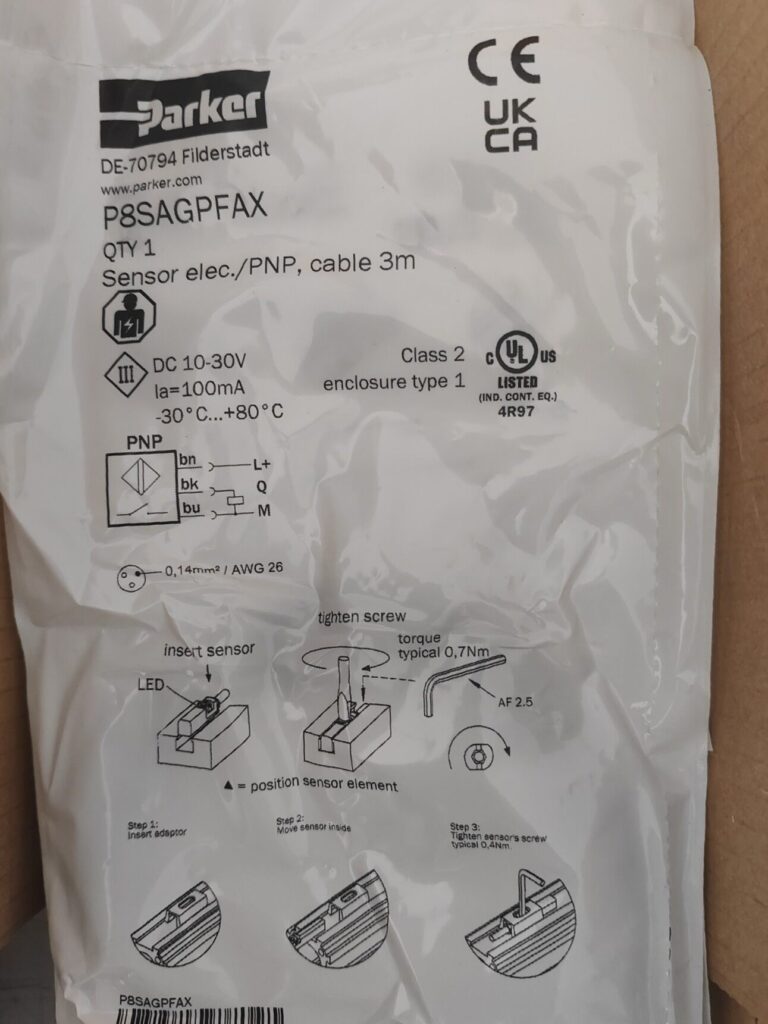 Parker P8SA-GPFAX Sensor