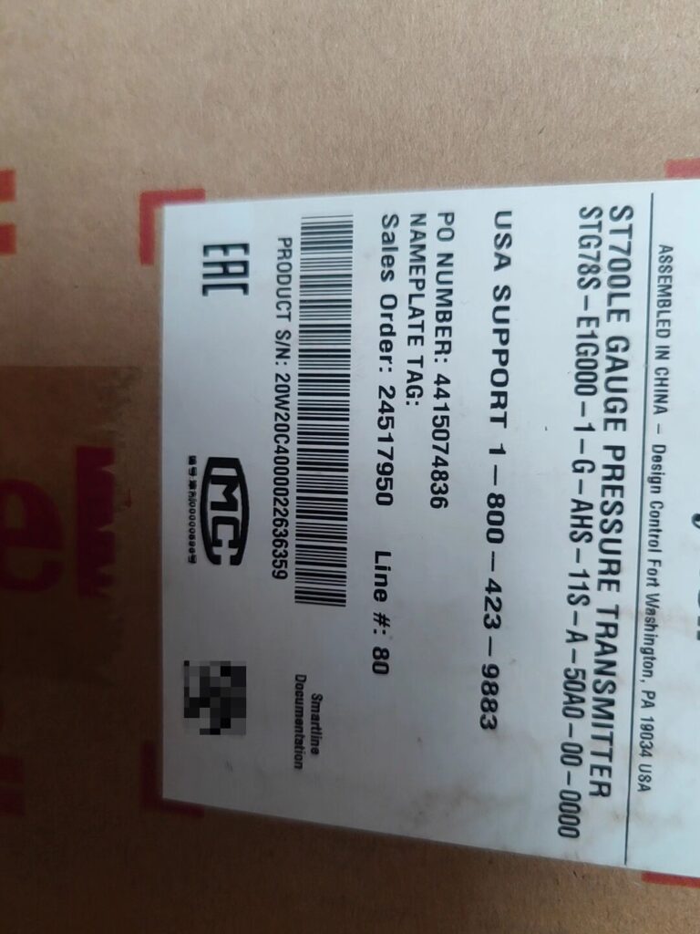 Honeywell STG78S-E1G000-1-G-AHS-11S Pressure Transmitter thumbnail