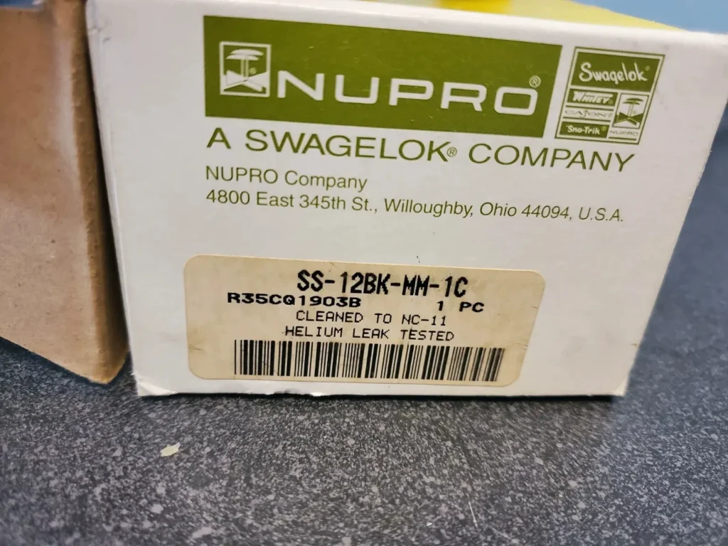 Swagelok SS-12BK-MM-1C High-Purity Process Valve