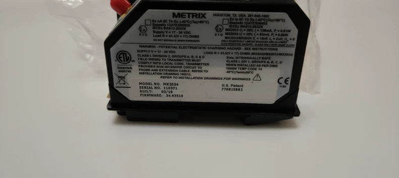 Metrix MX2034 Vibration Sensor thumbnail