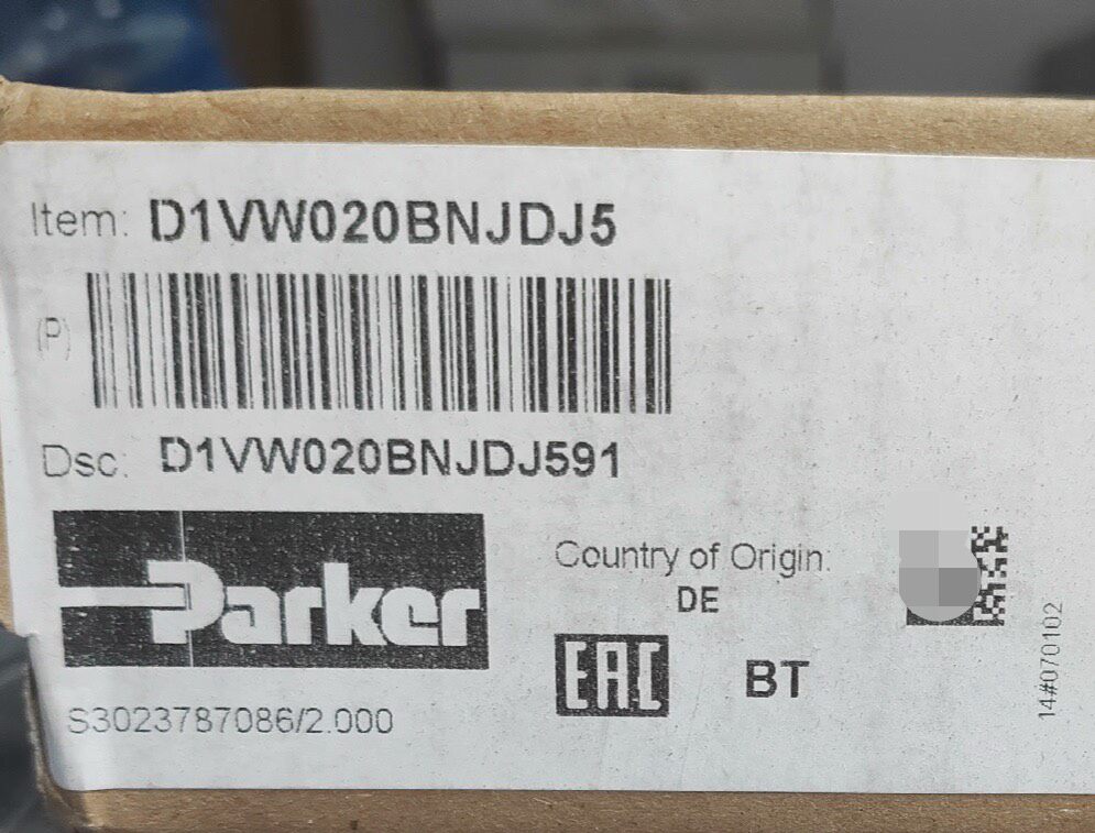 Parker D1VW020BNJDJ591 Solenoid Valve