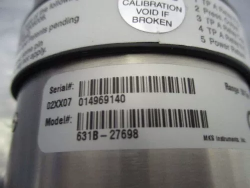 MKS Instruments 631B-27698 Vacuum Pressure Sensor thumbnail