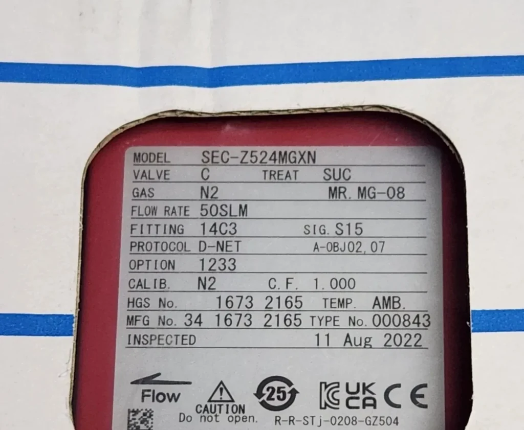 HORIBA STEC SEC-Z524MGXN Mass Flow Controller