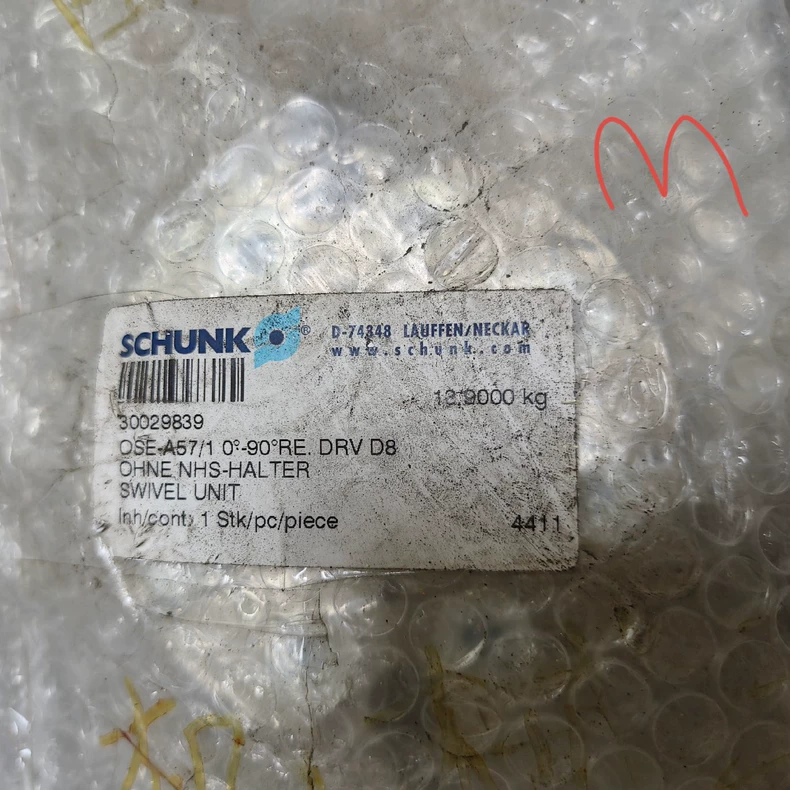 SCHUNK Pneumatic Rotary Actuator OSE-C57-1 thumbnail