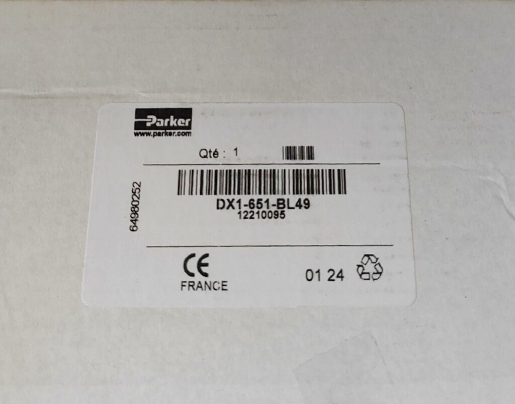 Parker DX1-651-BL49 Pneumatic Valve thumbnail
