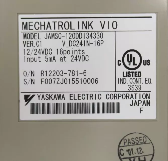 Yaskawa JAMSC-120DDI34330 PLC Module thumbnail