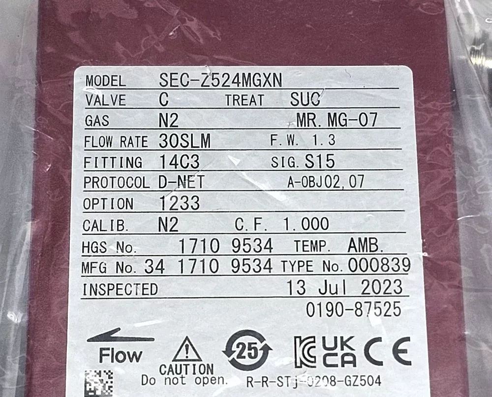 HORIBA STEC 0190-87525 Mass Flow Controller