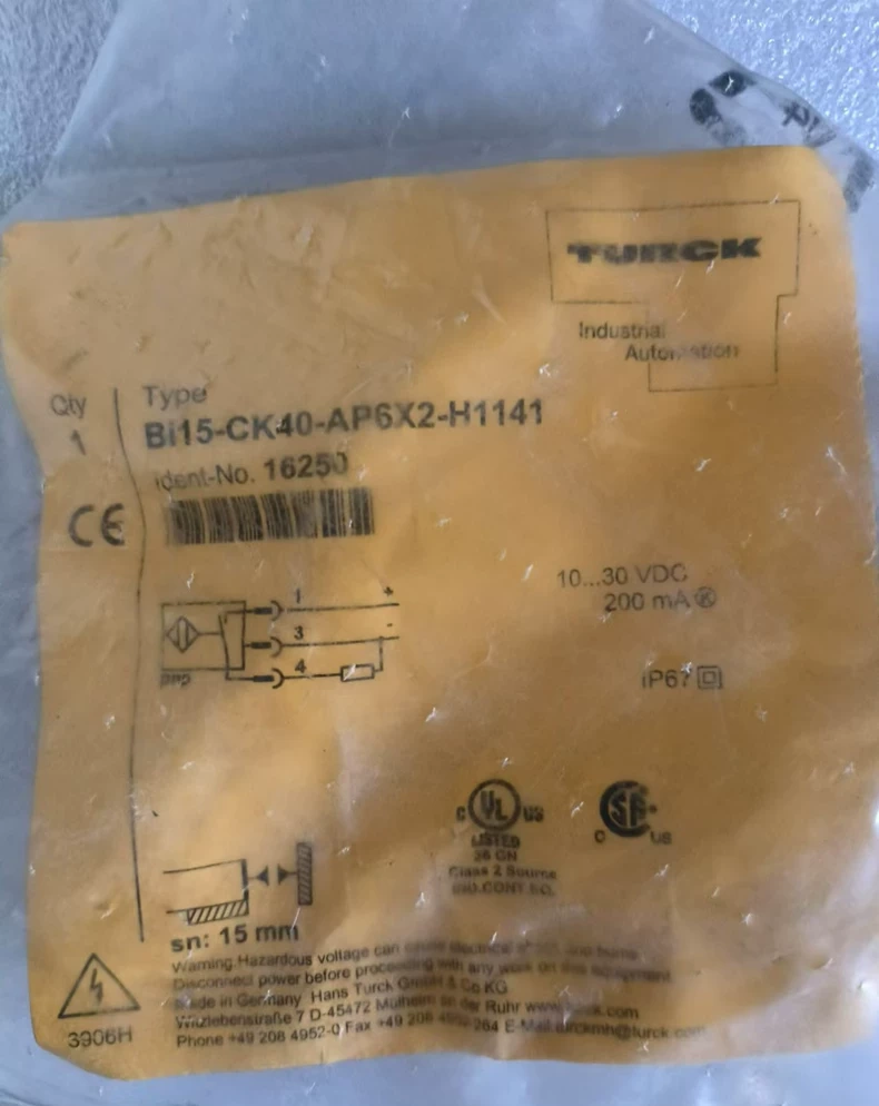 TURCK Proximity Sensor BI15-CK40-AP6X2-H1141