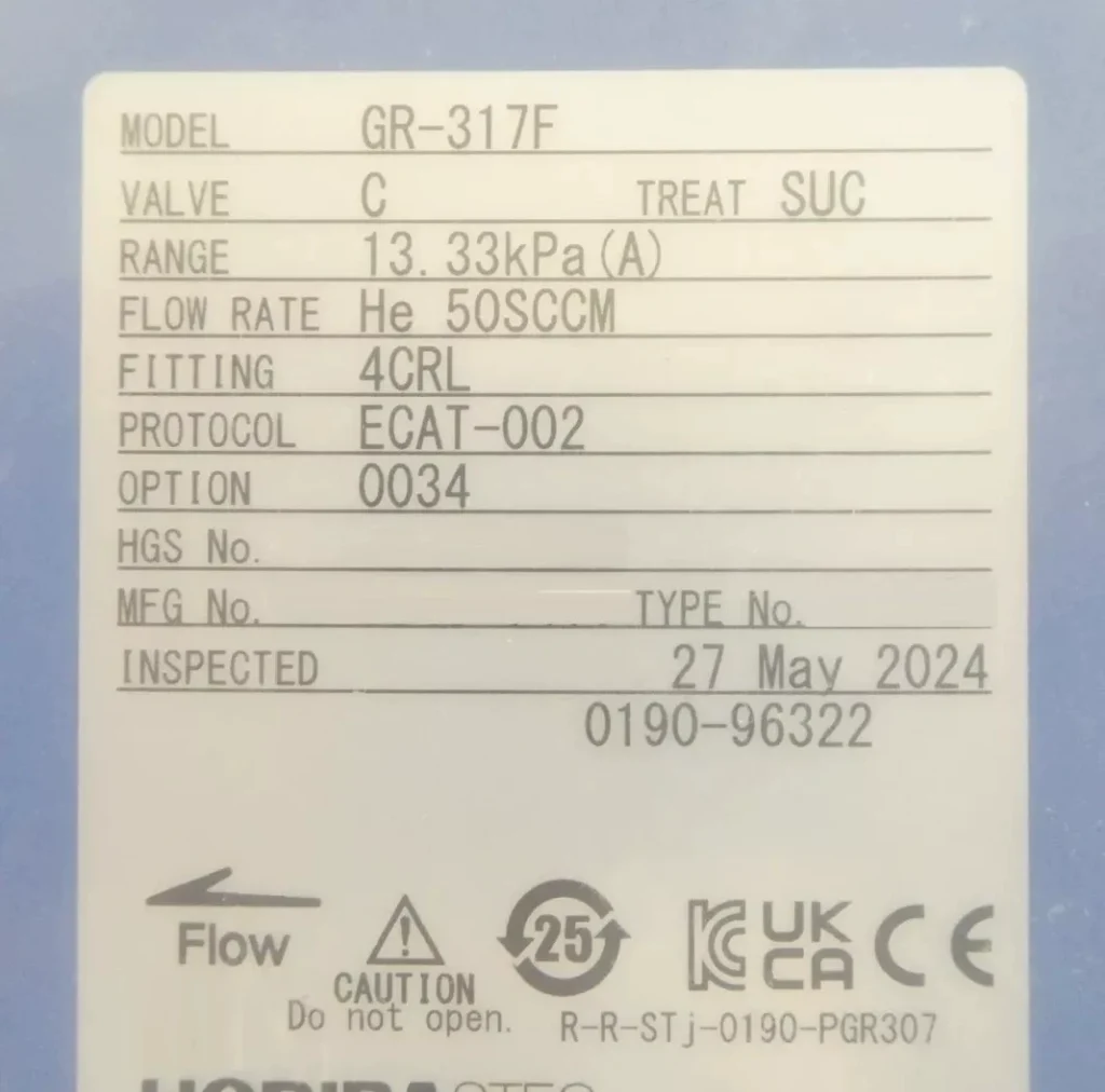 HORIBA STEC GR-317F Mass Flow Controller thumbnail