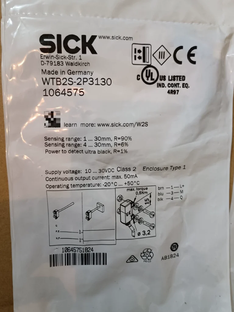 SICK WTB2S-2P3130 Photoelectric Sensor thumbnail