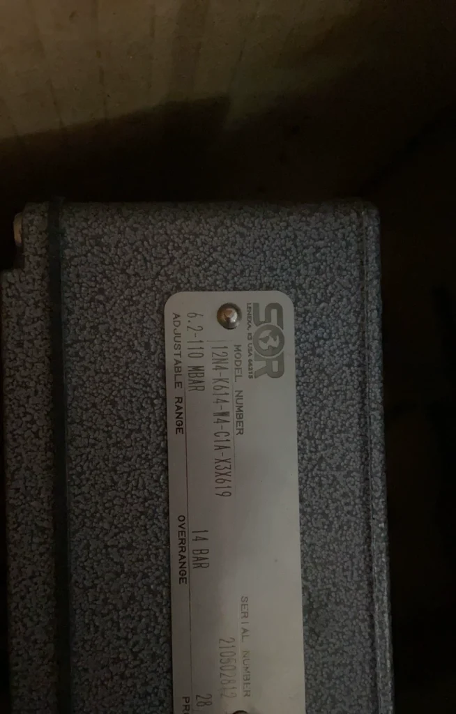 SOR 12N4-K614-W4-CIA-X Pressure Switch thumbnail