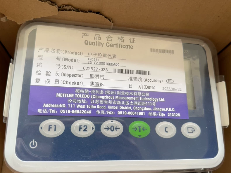 Mettler Toledo IND231G10001000A00 Meter