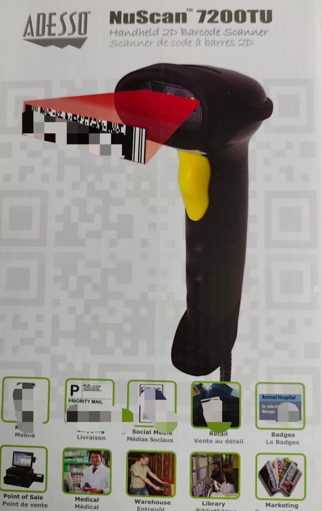 Adesso 7200TU Barcode Scanner