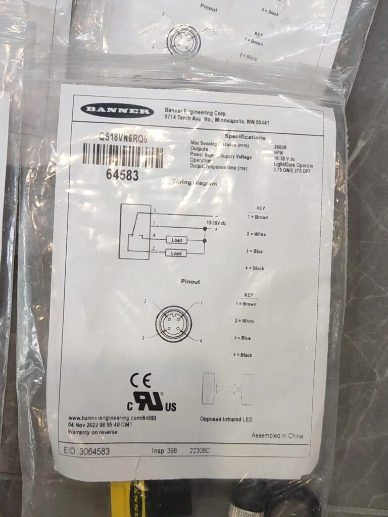 BANNER QS18VP6RQ5 / 64583 Photoelectric Sensor