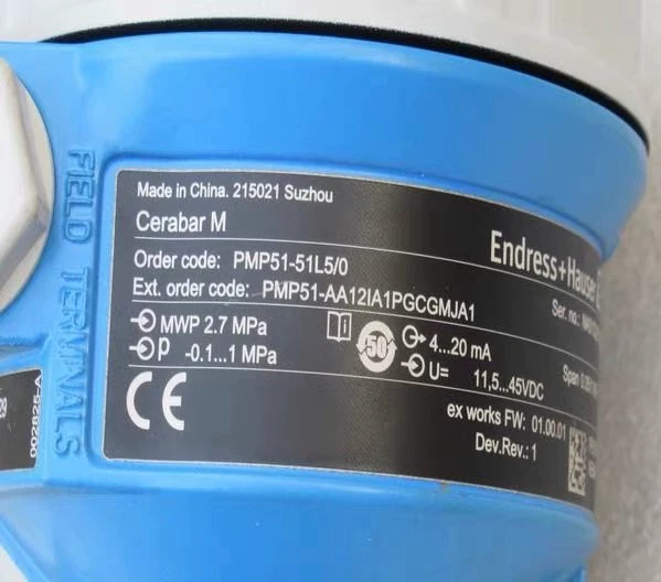 Endress+Hauser PMP51-AA12IA1PGCGMJA1 Pressure Transmitter