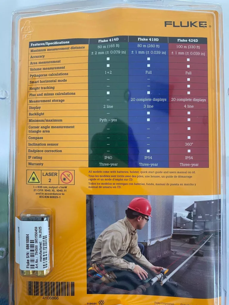 Fluke FLUKE424D Laser Distance Meter thumbnail