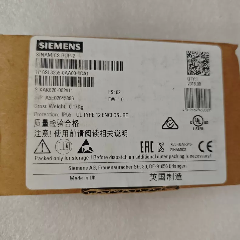Siemens 6SL3255-0AA00-4CA1 Basic Operator Panel thumbnail